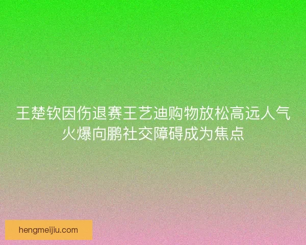 王楚钦因伤退赛王艺迪购物放松高远人气火爆向鹏社交障碍成为焦点